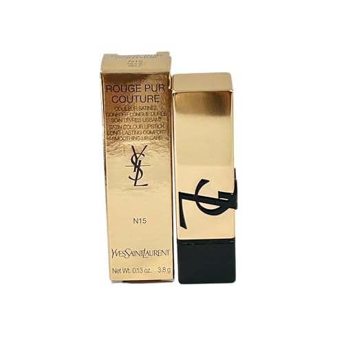 YVES SAINT LAURENT Rouge Pur Couture Satin Lipstick # N15 NUDE SELF YSL Lipstick Women 0.13 oz / 3.8 g | N15, Nude Self, 0.13 oz, 3.8 g, Women