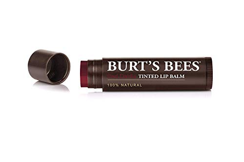 Burts Bees 100% Natural Tinted Lip Balm, Red Dahlia with Shea Butter & Botanical Waxes, 8 Tubes