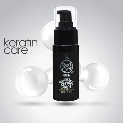 Redone Beard Care Oil with Keratin 50ml | Beard Conditioner for Men | Strengthens, Softens & Promotes Healthy Beard Growth | Non-Greasy Natural Formula | Smooth Finish & Shine Enhancer