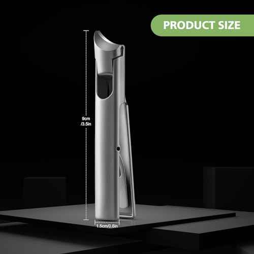 BALUCA Slanted Blade Ingrown Toenail Clippers for Thick Toenails, Angled Large Toe Nail Fingernail Cutter Trimmer for Seniors and Men - Silver