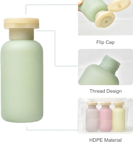 Leak Proof Travel Shampoo Bottles - 3.4oz Reusable Containers (4Pcs)