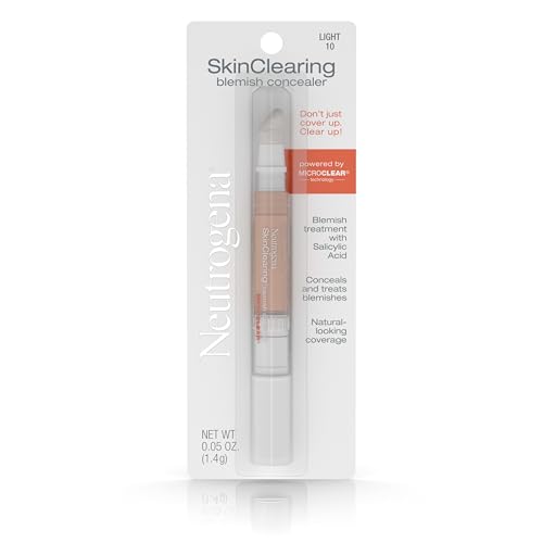 Neutrogena SkinClearing Blemish Concealer Light 10, 0.05 oz - Acne Treatment Makeup