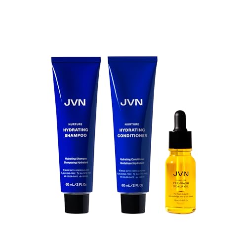 JVN Nurture Hydrating Shampoo Conditioner & Scalp Oil Travel Set