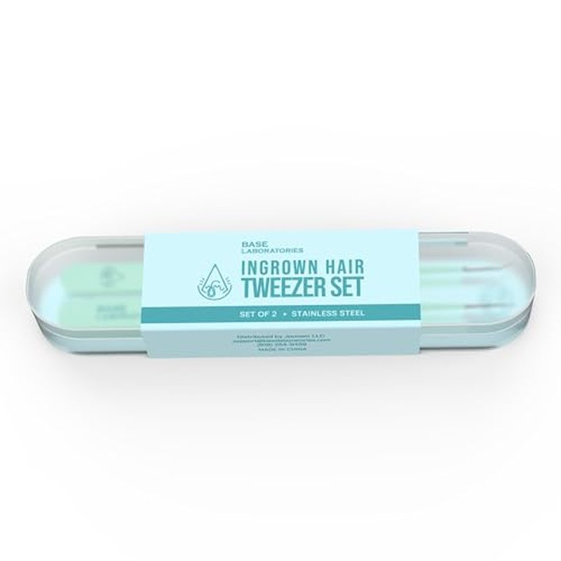 Precision Ingrown Hair Tweezers Set - 2 Pack Stainless Steel