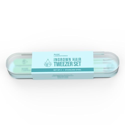 Precision Ingrown Hair Tweezers Set - 2 Pack Stainless Steel
