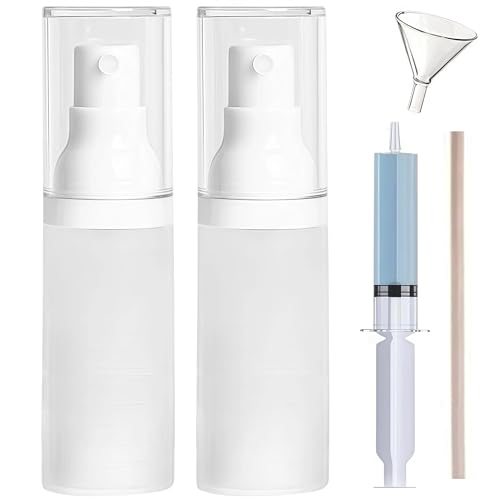 360° Fine Mist Travel Spray Bottles - 1oz Pack of 2, TSA Approved