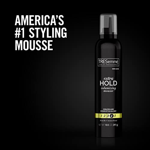 TRESemm? Tres Mousse Tres Extra Firm Control Mousse, Frizz Control with Flexible Feel for All Hair Types, Humidity Resistant, 10.5 oz