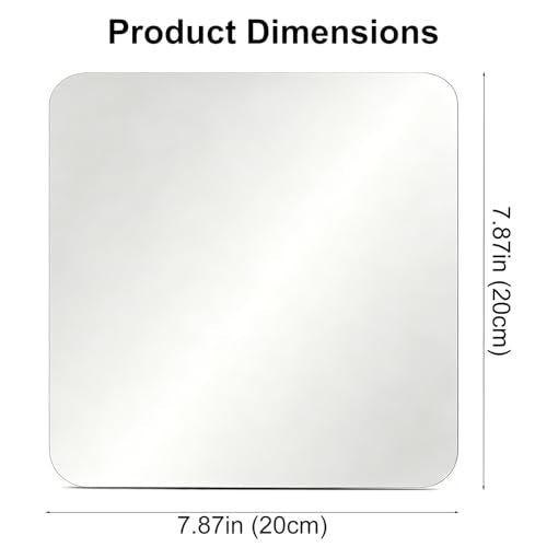 Magnetic Acrylic Locker Mirror - 7.87" Unbreakable & Clear