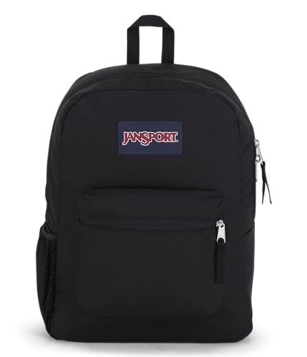 JanSport Cross Town Backpack 17" x 12.5" x 6" - Simple Bag for Everyone with 1 Main Compartment, Front Utility Pocket - Premium Class Accessories - Black