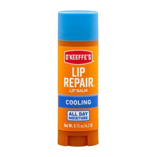 O'Keeffe's Cooling Relief Lip Repair Lip Balm for Dry, Cracked Lips, Stick, (Pack of 6)