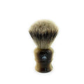 G.B.S 100% Silvertip Badger Shaving Brush with Faux Horn Comfortable Handle - Long Dense Bristles? Men's Badger Shave Brush Knot 26mm Total Loft 100mmz Holds Shave Soap Lather or Shaving Cream