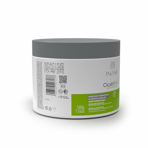 INOAR Cicatrifios Hair Mask with RejuComplex3 for Deep Repair, Frizz Control & Enhanced Softness, 17.6 Fl Oz