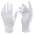 White Cotton Gloves for Dry Hands - 6 Pairs Moisturizing Eczema Treatment