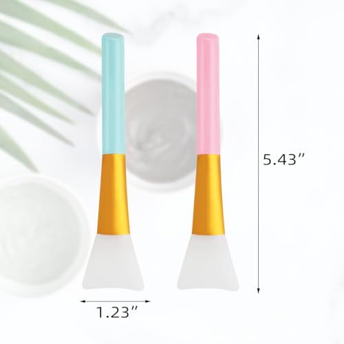 Silicone Face Mask Brush Set - Soft Applicators for Mud, Clay & Skincare
