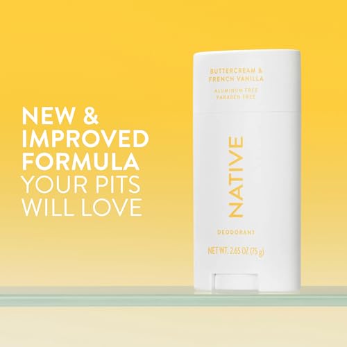 Native Deodorant Pack of 12 - 72H Long-Lasting Aluminum-Free, Buttercream & French Vanilla