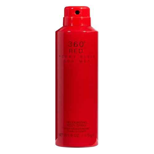 Perry Ellis 360¡Æ Red Body Spray for Men - Body Spray Cologne, EDT, All Over Men's & Boys Mist with Notes of Citrus, Spice & Exotic Woods Fragrance - 6 oz