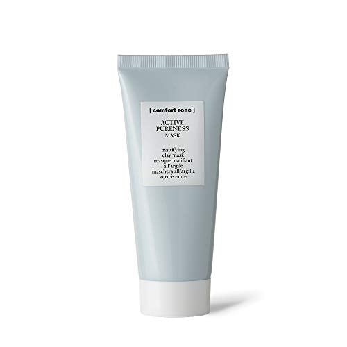 [ comfort zone ] Active Pureness Mask, Mattifying Clay Face Mask, Absorbs Excess Sebum, Minimizes Pores, Purifying Treatment, Kaolin & Green Clay, Oily Skin, Vegan, Made in Italy, 2.03 Fl Oz