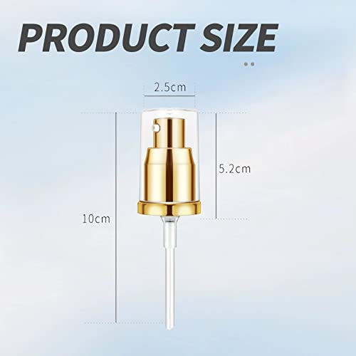 4-Pack Gold Foundation Pump for Liquid Makeup Bottles