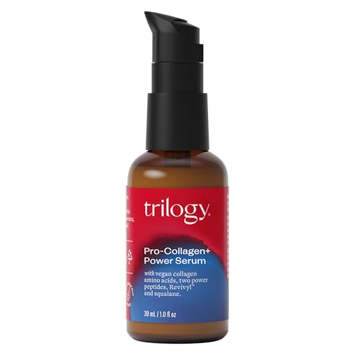 Trilogy Pro Collagen+ Power Serum, Firming and Renewing Essence with Vegan Collagen Amino Acids, Hyaluronic Acid and Squalane, 1.0 fl oz