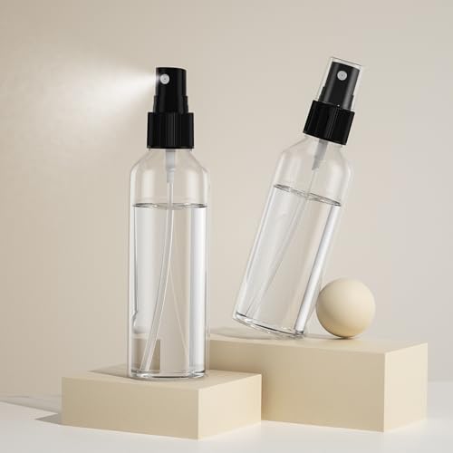 100PCS Small Spray Bottle, 2.7oz/80ml Travel Spray Bottle Clear Fine Mist Spray Bottles Plastic Empty Refillable Spray Bottles for Skin Care, Hair Care, Plant Care & Home Cleaning