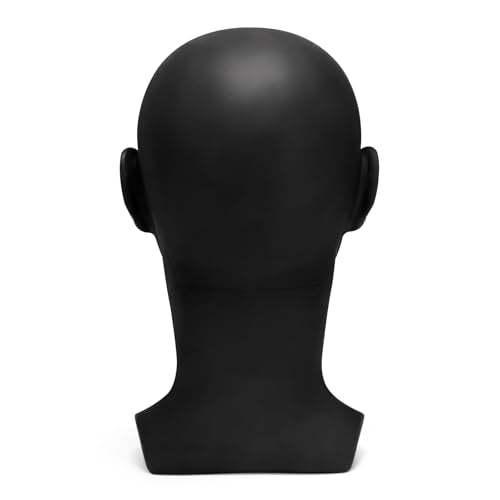 Male Mannequin Head for Hats & Wigs - PVC Display Styling Head with Mount Hole