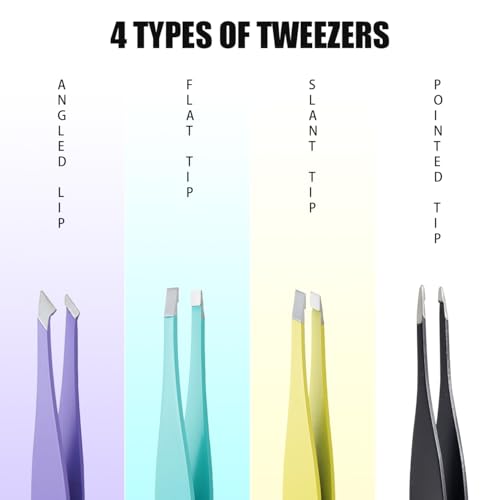 Initial M Tweezers with Mirror – Personalized Eyebrow Tool