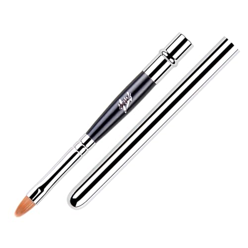 Retractable Lip Brush with Cap - Makeup Applicator for Lipstick & Gloss