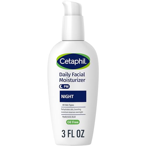 Cetaphil Night Cream Face Moisturizer with Hyaluronic Acid – 3oz (Pack of 1)