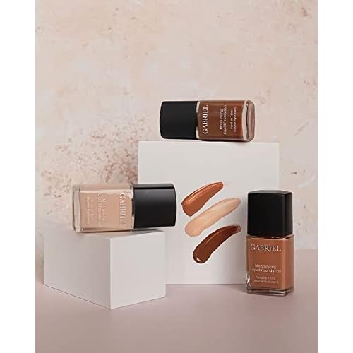Gabriel Cosmetics Liquid Foundation, Organic Formula- 1 fl oz. (Natural Beige, 1.0)