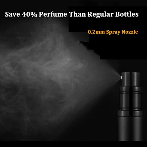 3-Pack 10ml Refillable Travel Perfume Atomizer, Leakproof Bottom-Fill Spray Bottle, Compact Reusable Fragrance Dispenser for Women Men Gift (Black+Blue+Gray)