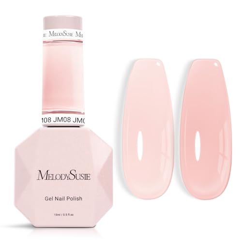 MelodySusie Jeweliver Jelly Nude Gel Nail Polish - 0.5 oz Translucent Soak Off