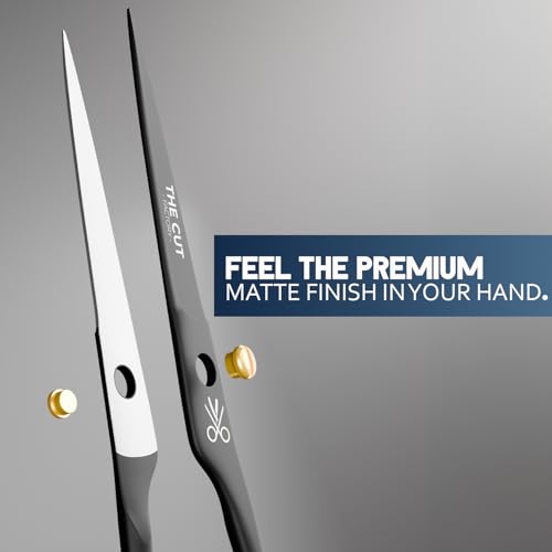 6.5" Matte Black Hair Scissors – Professional Stainless Steel Shears