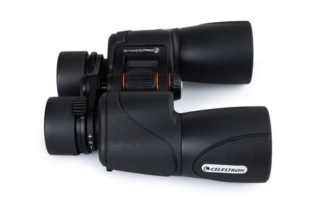 Celestron – SkyMaster Pro ED 7x50 Binocular – Astronomy Binocular with ED Glass – Large Aperture for Long Distance Viewing – Fully Multi-coated XLT Coating – Tripod Adapter and Carrying Case Included