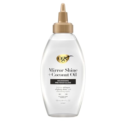 OGX Mirror Shine Coconut Oil Pre-Wash Hair Gloss 4 oz