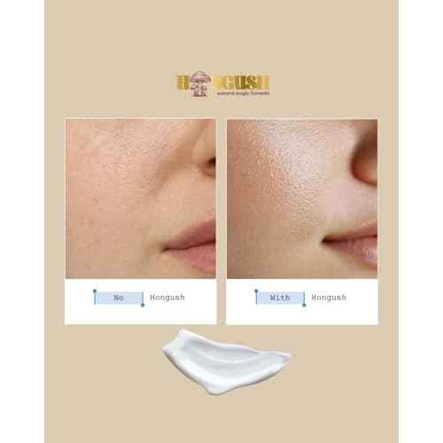 HONGUSH Hydrating Facial Cream with Three Types of Adaptogenic Mushrooms Extracts ? For All Skin Types, 50ml