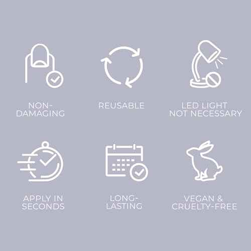 KISS Gel Fantasy, Press On Nails, Nail glue included, 'Temporary Feels', Gray, Short Size, Squoval Shape, Includes 28 Nails, 2g Glue, 1 Manicure Stick, 1 Mini file