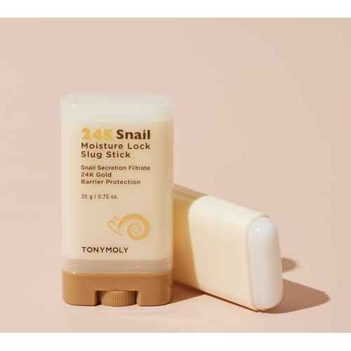 TONYMOLY 24K Snail Moisture Facial Stick ? Hydrating Multi Balm with Snail Mucin & 24K Gold for Glowing Skin, Moisture Barrier Protection & Anti-Aging Skincare, 20g