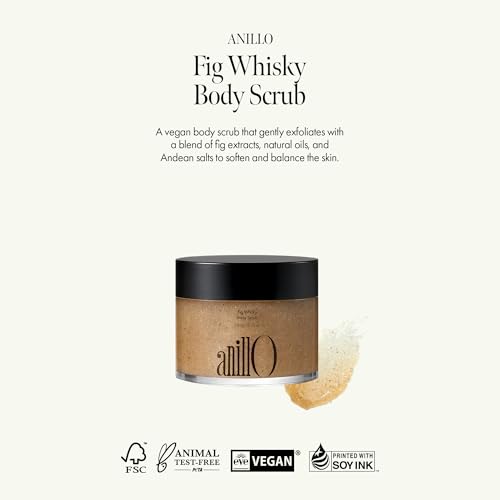 Fig Whisky Body Scrub ? Vegan Exfoliator with Fig Extract, Seed Powder & Andean Salt for Smooth, Radiant Skin ? Woody Scent, Paraben-Free, Sulfate-Free, Silicone-Free (8.46 oz)