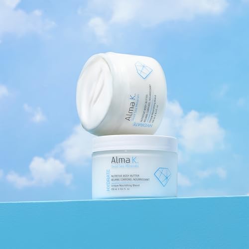 Alma K Nutritive Body Butter - Deep Hydration Body Cream Skin Care - Shea Butter Lotion with Dead Sea Minerals, Vitamin E - All Skin Types - 8.45 oz