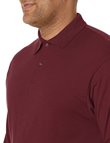 Jerzees Men's SpotShield 2 Button Rib Knit Polo Shirt_S_Maroon