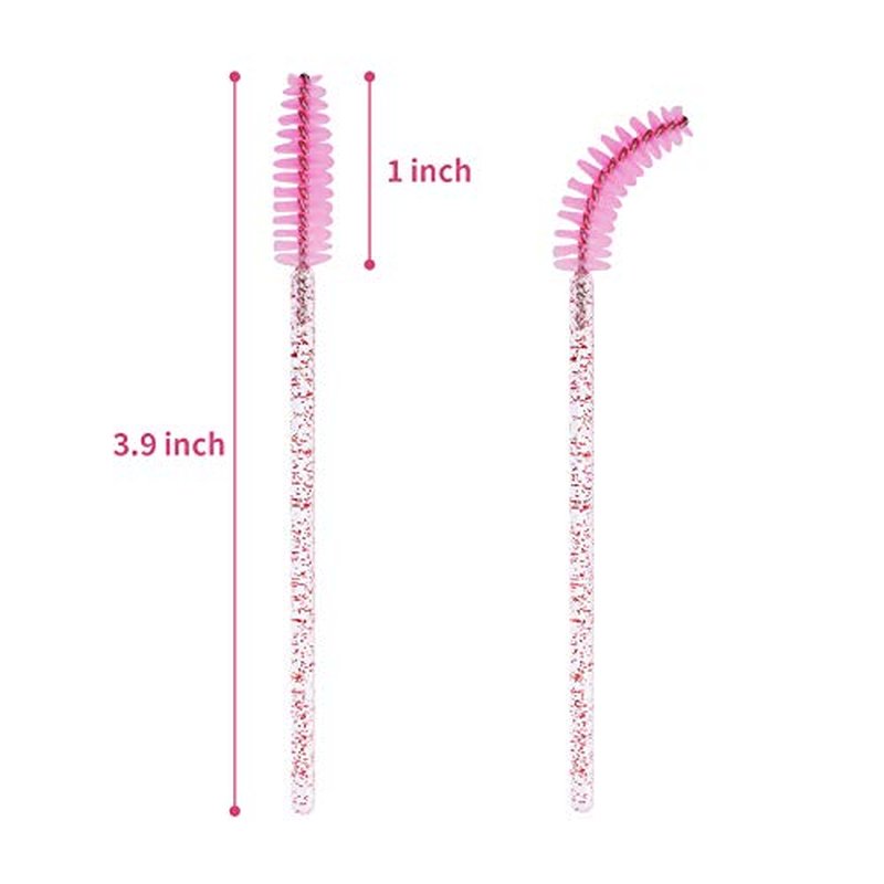 100pc Eyelash Brush Set with Container | Mascara Wands