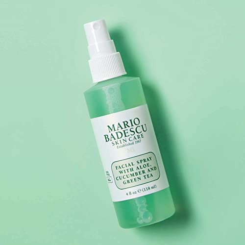 Mario Badescu Facial Spray with Aloe, Cucumber and Green Tea for All Skin Types | Face Mist that Hydrates & Invigorates | 4 FL OZ & 2 FL OZ Combo