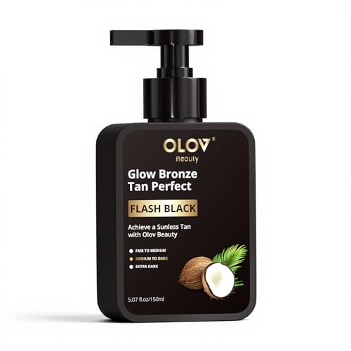 Self Tanning Lotion -Self Tanner with Shea Butter and Coconut Oil Natural Ingredients for Sensitive Skin Sunless&Moisturising Customisable Medium Dark Fake Tan (5.07 fl oz)
