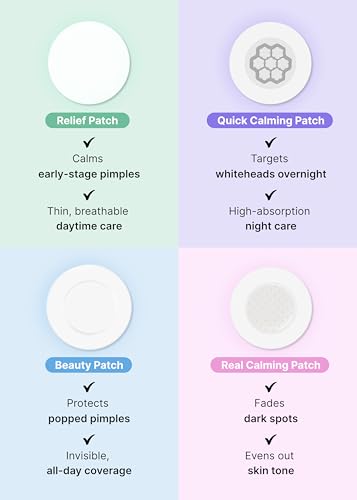 EasyDerm 4-Type Acne Patches Variety Set + Pimple Popper Tool