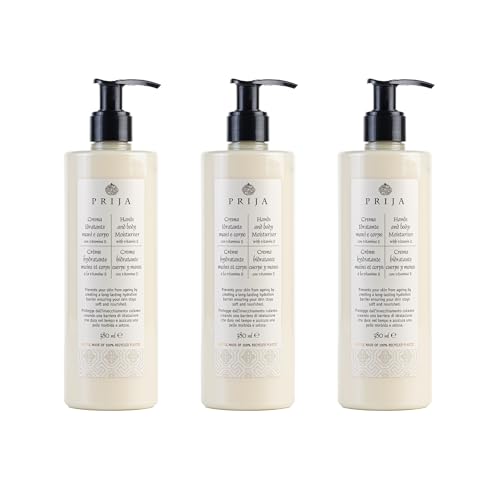 Prija Hands and Body Moisturizer Hydrates and Protects the Skin with Vitamin E, Helps Protect Skin from Ageing by Creating Long Lasting Hidration 3 x 12.85 Fl. Oz