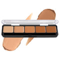 Graftobian HD Glamour Crème Foundation Palette #2 - 5 Color Full Coverage for Warm Skin