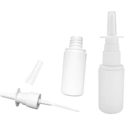 10Pcs 30ML/1oz Plastic Nasal Spray Bottle Mist Sprayer - Empty Refillable Pump Sprayer Fine Mist Sprayers Atomizers with Funnels and Labels