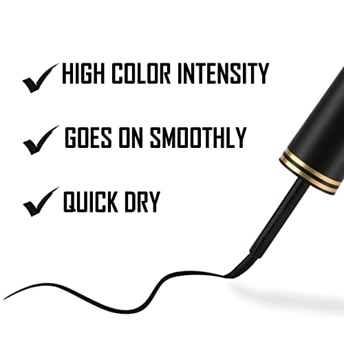 Black Liquid Eyeliner Pen Waterproof - 2 Pack