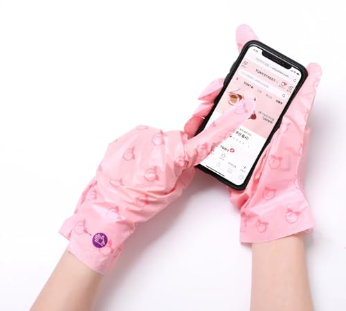 TONYMOLY Lovely Peach Hydrating Hand Mask Set for Dry Hands, 5 Pack