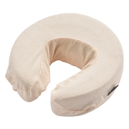Master Massage Pack of 6 Flannel Face Cradle Covers for Massage Tables- 100% Cotton Extra Large Face Pillow Covers- Massage Headrest Face Rest Cover Set?For Face Cushion - Machine Washable, Off White